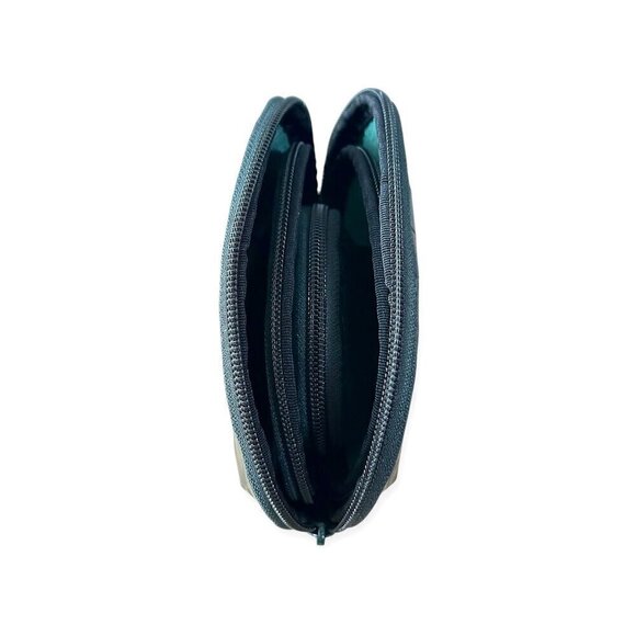 Furla Leather Cosmetic Case Set, Green Crocco Print Leather, Set of 3, New - Picture 5 of 10